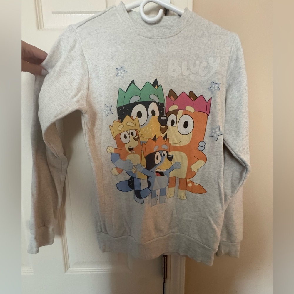 Bluey Gray Cartoon Sweatshirt